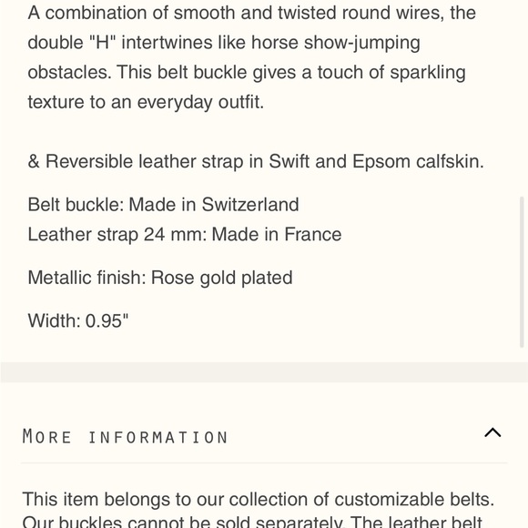 Hermes Silver Belt Buckle - H au Carre Twist - Never Worn - Picture 7 of 7